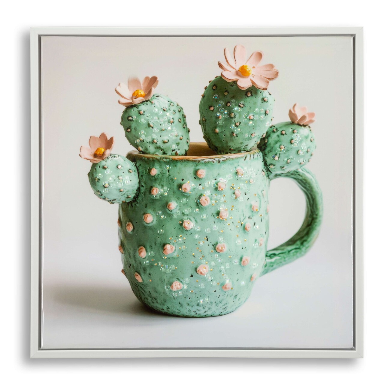 Tablou decorativ Cactus Jar -C, Mauro Ferretti, 40x40 cm, canvas/lemn de pin/plastic, multicolor - imagine 7